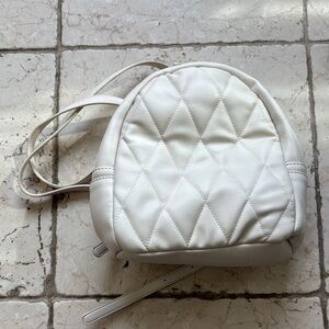 Forever 21 Cream Quilted Backpack